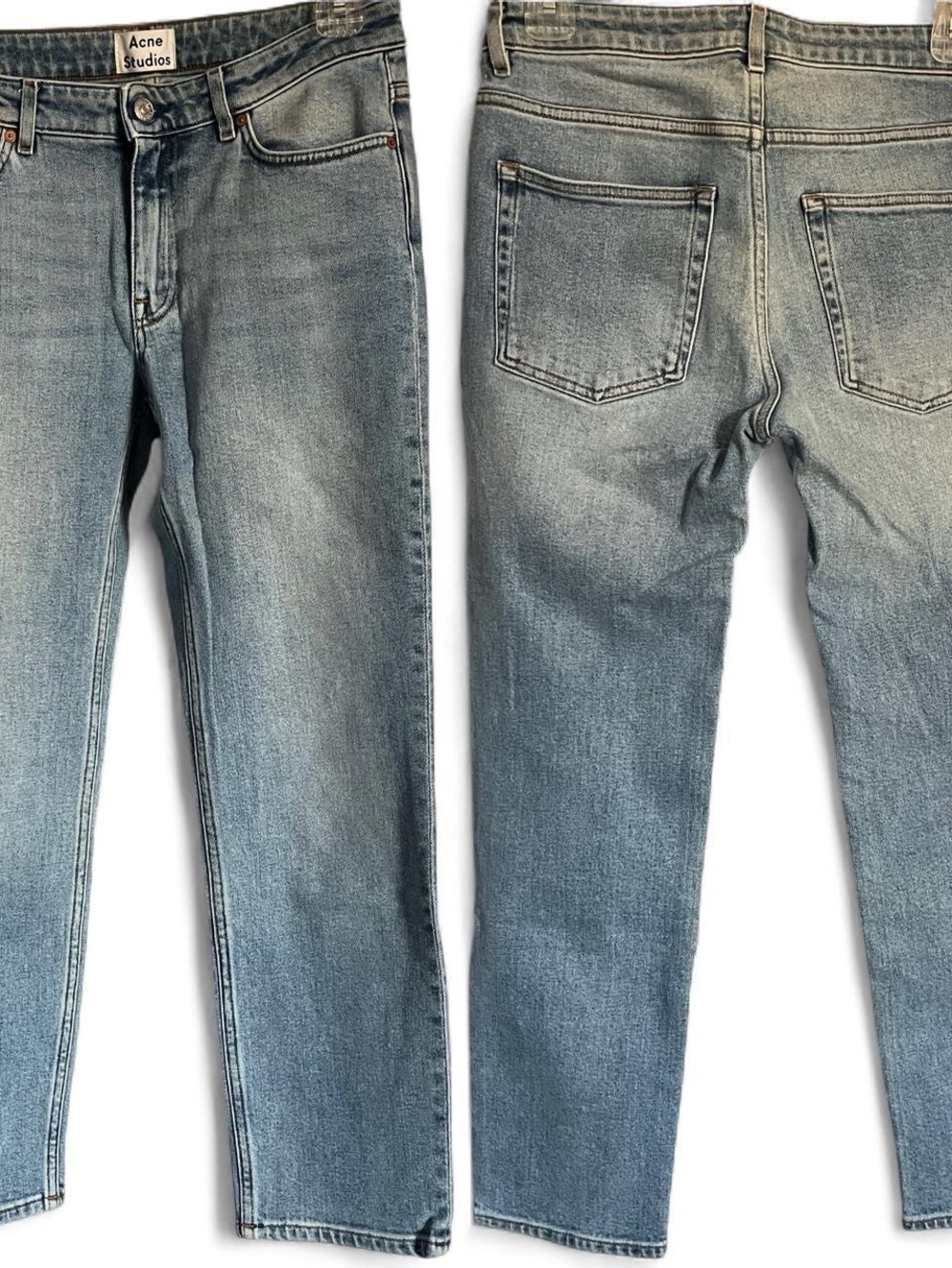 ACNE STUDIOS Row Clean LT Vtg Mid Light Denim Jeans Like New Condition